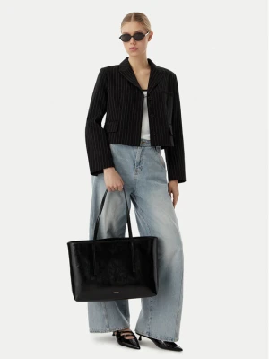 Torebka Calvin Klein Foil Logo Glossy LV04F3537G Czarny