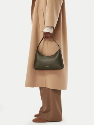 Torebka Calvin Klein Foil Logo Small Shoulder Bag LV04F3890G Zielony ciemny