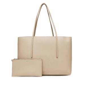 Torebka Calvin Klein Foil Logo Tote W/Pouch LV04F3274G Beżowy