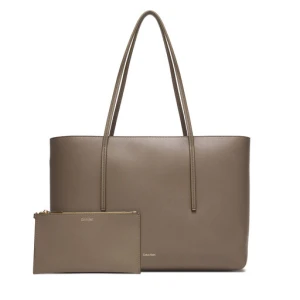 Torebka Calvin Klein Foil Logo Tote W/Pouch LV04F3274G Beżowy