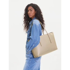 Torebka Calvin Klein Foil Logo Tote W/Pouch LV04F3274G Beżowy