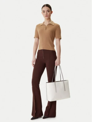 Torebka Calvin Klein Foil Logo Tote W/Pouch LV04F3274G Biały