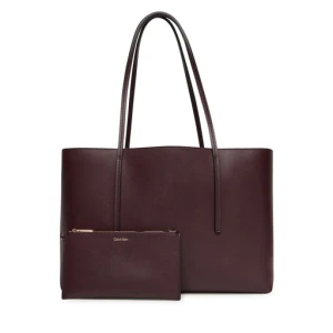 Torebka Calvin Klein Foil Logo Tote W/Pouch LV04F3274G Bordowy