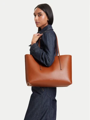 Torebka Calvin Klein Foil Logo Tote W / Pouch LV04F3274G Brązowy