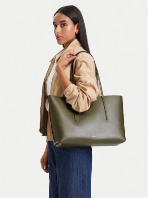 Torebka Calvin Klein Foil Logo Tote W / Pouch LV04F3274G Zielony ciemny