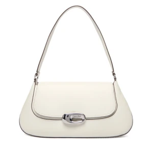 Torebka Calvin Klein Hardware Flap Shoulder Bag LV04F3146G Biały