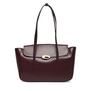 Torebka Calvin Klein Hardware Flap Tote Bag LV04F3145G Bordowy
