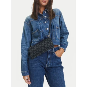 Torebka Calvin Klein Jeans Logo Jacquard Sophie Top Zip LV04K3183G Czarny