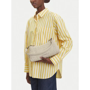 Torebka Calvin Klein Jeans Rouched Shoulder Bag LV04K3088G Écru