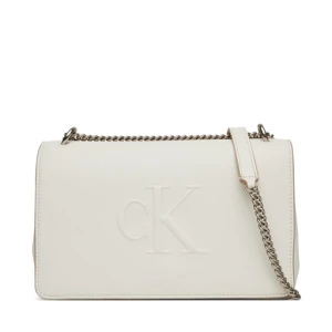 Torebka Calvin Klein Jeans Sculpted Ew Flap Conv Chain LV04K3035G Biały