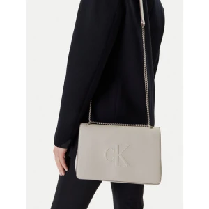 Torebka Calvin Klein Jeans Sculpted Ew Flap25 Shoulder Bag LV04K3035G Biały