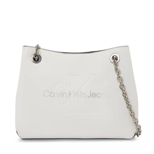 Torebka Calvin Klein Jeans Sculpted Shoulder Bag24 Mono K60K607831 White/Silver Logo 0LI