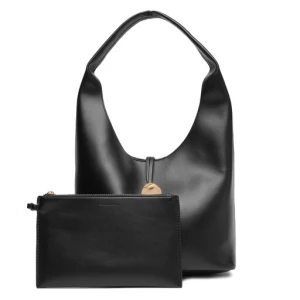 Torebka Calvin Klein Jeans Stone Lock Slouchy Small Shoulde LV04K3176G Czarny