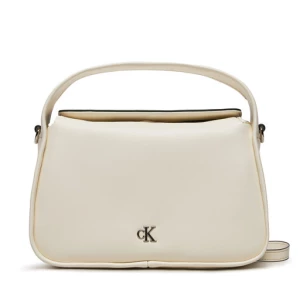 Torebka Calvin Klein Metal Mono Mini Block20 W/Flap K60K612246 Écru