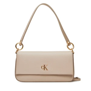 Torebka Calvin Klein Minimal Monogram Shoulder Pouch LV04K3161G Écru