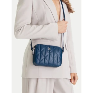 Torebka Calvin Klein Quilted Double Zip Camera Bag LV04F3328G Niebieski