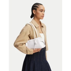 Torebka Calvin Klein Quilted Nylon Medium Shoulder Ba LV04F3743G Biały