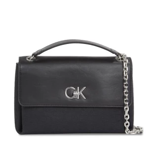 Torebka Calvin Klein Re-Lock Conv Shoulder Bag_Jcq K60K611755 Black Jacquard Mono 0GK