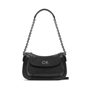 Torebka Calvin Klein Re-Lock Dbl Shoulder Bag Perf K60K610620 BAX