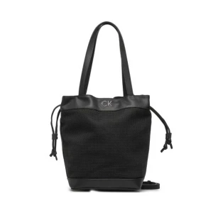 Torebka Calvin Klein Re-Lock Drawstring Bag Perf K60K610635 Ck Black BAX