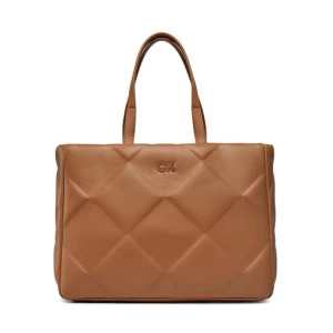 Torebka Calvin Klein Re-Lock Quilt Tote Lg K60K610761 Brązowy