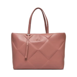 Torebka Calvin Klein Re-Lock Quilt Tote Lg K60K611339 Różowy