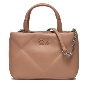 Torebka Calvin Klein Re-Lock Quilt Tote Mini K60K611340 Beżowy