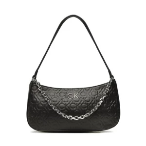 Torebka Calvin Klein Re-Lock Shoulder Bag Emb Mono K60K610204 Czarny