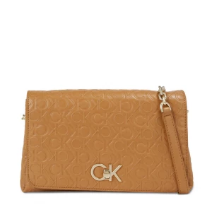 Torebka Calvin Klein Re-Lock Shoulder Bag Md - Emb K60K611061 Brown Sugar GA5