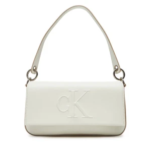 Torebka Calvin Klein Sculpted Flap Shoulder Pouch LV04K3148G Biały
