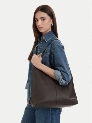Torebka Calvin Klein Slouchy Leather Md Shoulder Bag LV04F3543G Brązowy