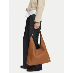 Torebka Calvin Klein Slouchy Leather Md Shoulder Bag LV04F3543G Zielony