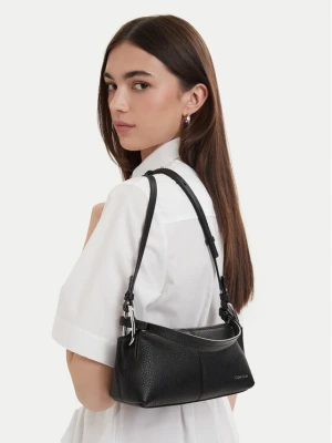 Torebka Calvin Klein Slouchy Leather Small Conv Bag LV04F3659G Czarny