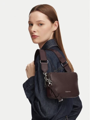 Torebka Calvin Klein Webbing 2X Strap Camera Bag LV04F3656G Brązowy