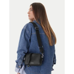 Torebka Calvin Klein Webbing Double Strap Camera Bag LV04F3165G Czarny