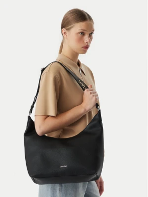 Torebka Calvin Klein Webbing Strap Md Shoulder Bag LV04F3891G Czarny