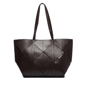Torebka Calvin Klein Woven Medium Carryall LV04F3548G Brązowy