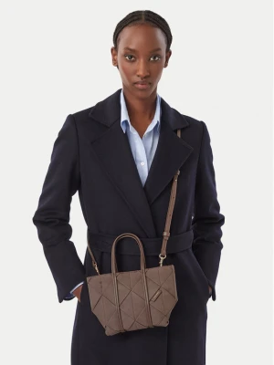 Torebka Calvin Klein Woven Sueded Mini Tote Crossbody LV04F3696G Brązowy