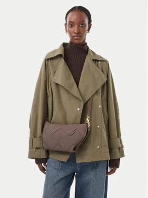 Torebka Calvin Klein Woven Sueded Shoulder Bag LV04F3694G Brązowy