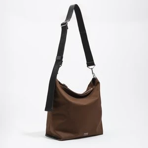 Torebka Carlino duża gabardyna woskowana ciemny khaki BIMBA Y LOLA