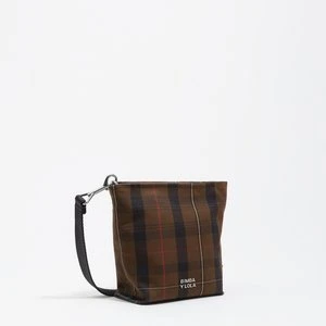 Torebka Carlino mini nylon krata brązowa BIMBA Y LOLA