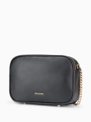 Torebka crossbody prostokątna z paskiem i łańcuszkiem Puccini