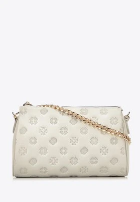 Torebka crossbody skórzana w tłoczenie jasny beż Wittchen