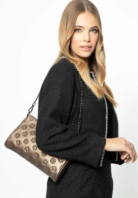 Torebka crossbody skórzana w tłoczenie złota Wittchen
