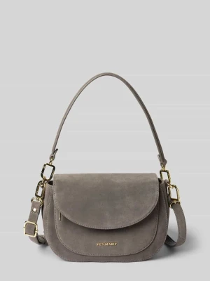 Torebka crossbody z czystej skóry cielęcej Model 'Big Sister' Hey Marly Antracytowy