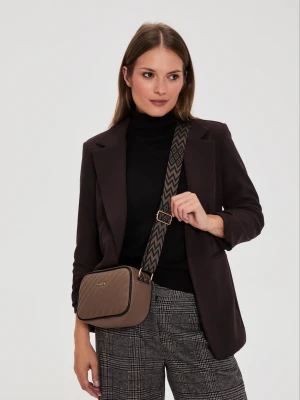 Torebka crossbody z ozdobnym paskiem brązowa Moodo