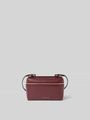 Torebka crossbody z prawdziwej skóry Victoria Beckham Bordowy