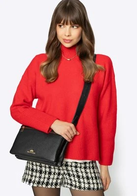 Torebka crossbody ze skóry trójkomorowa czarna Wittchen