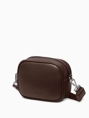 Torebka damska crossbody mała ciemnobrązowa Puccini