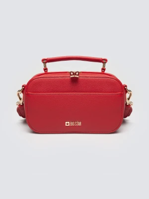 Torebka damska do ręki z dwoma dodatkowymi paskami czerwona Maro 603 BIG STAR